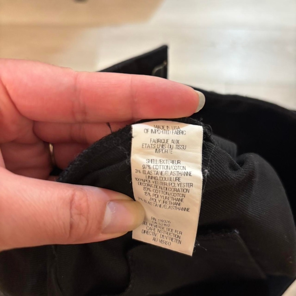Helmut Lang Womens Size 00 Black Straight front pants Made in USA Excellent Used - Picture 6 of 8